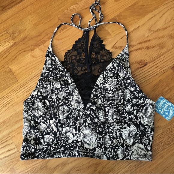 Free People Other - [XS] NWT Free People Flower and Lace bralette